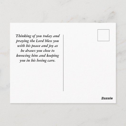 John 7:37 Iedereen die dorst heeft, komt naar mij  Briefkaart (Achterkant)