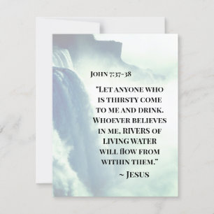 John 7:37 Iedereen die dorst heeft, komt naar mij  Kaart