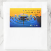 John 7:37 Iedereen die dorst heeft, komt naar mij  Rechthoekige Sticker (Tas)