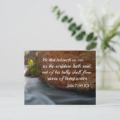 John 7:38 Hij gelooft me Briefkaart (Staand voorkant)