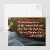 John 7:38 Hij gelooft me Briefkaart (Voorkant / Achterkant)