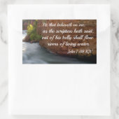 John 7:38 Hij gelooft me Rechthoekige Sticker (Tas)