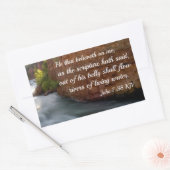 John 7:38 Hij gelooft me Rechthoekige Sticker (Envelop)