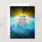 John 8:12 briefkaart (Voorkant / Achterkant)