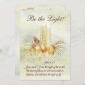 John 8:12 Jezus zei: "Ik ben het Licht, Flat Card" (Voorkant / Achterkant)