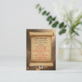 John 8:12 KJV Cards Visitekaartje (Staand voorkant)