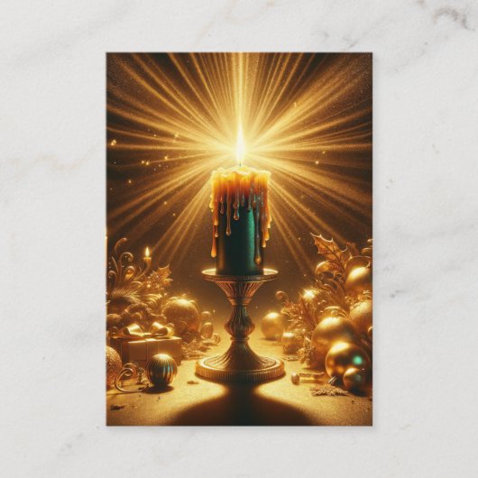 John 8:12 KJV Kaarten - Kaars - Licht van de Werel Visitekaartje (Voorkant)