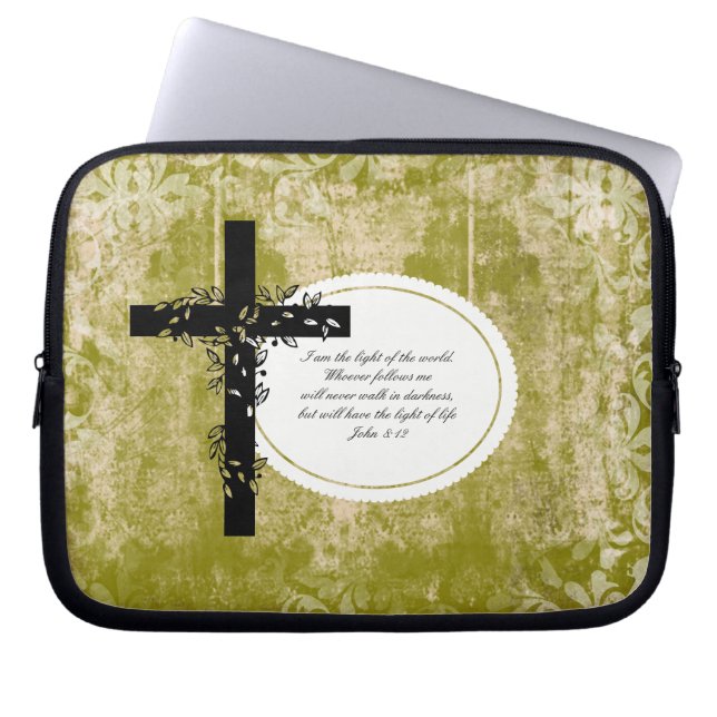 John 8:12 Laptop of Netbook Carrier Sleeve (Voorkant)