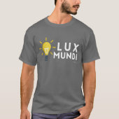 John 8:12: Lux Mundi (licht van de wereld) T-shirt (Voorkant)