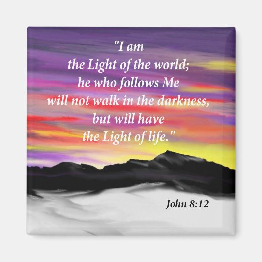 John 8:12 magneet (Voorkant)