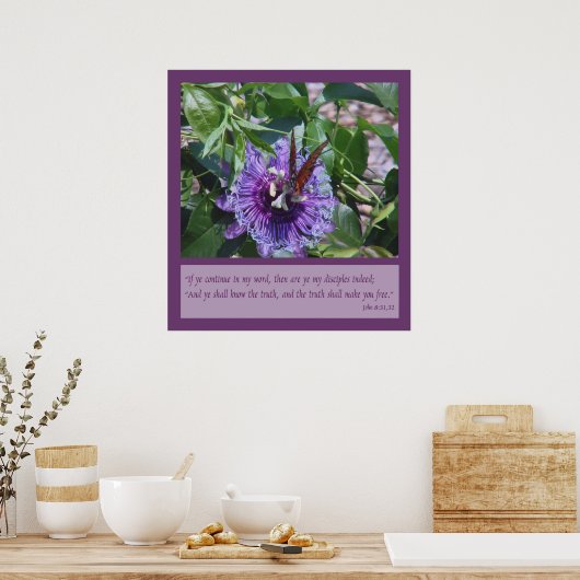 John 8:31, 32 Manuscript Poster (Keuken)