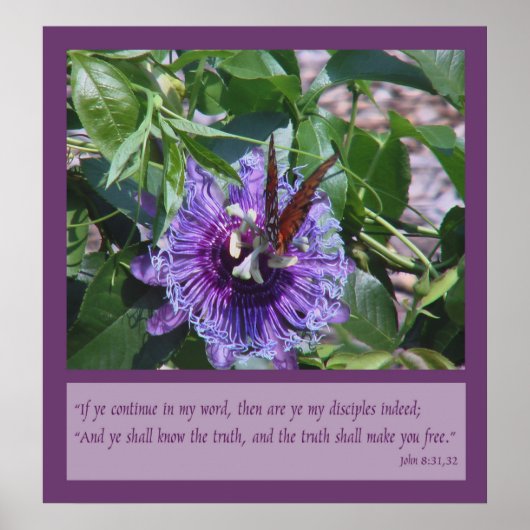 John 8:31, 32 Manuscript Poster (Voorkant)