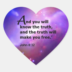 John 8:32 hart sticker