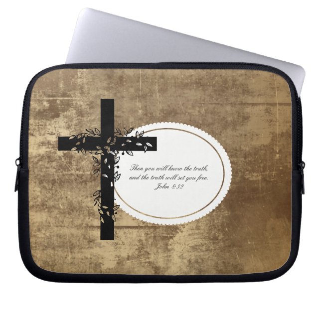 John 8:32 Laptop of Netbook Carrier Sleeve (Voorkant)