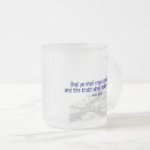 John_8_32a, John_8_32a Matglas Koffiemok (Voorkant rechts)