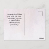 John 8:36 als de Zoon u Vrije, Manuscript plaatst Briefkaart (Achterkant)