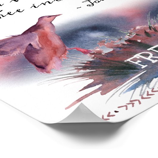 John 8:36 als de Zoon u Vrije, Manuscript plaatst Poster (Hoek)