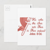 John 8:36 briefkaart (Voorkant / Achterkant)