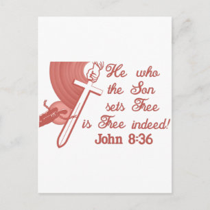 John 8:36 briefkaart