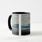 John 8:45 KJV Bijbelscriptie Pic Two-Tone Mok (Voorkant links)