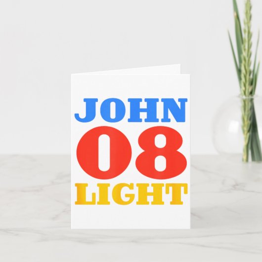 John 8 Light Bible Chapter Jersey Design Kaart (Voorkant)