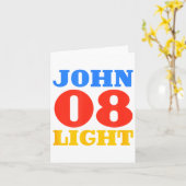 John 8 Light Bible Chapter Jersey Design Kaart (Gele Bloem)