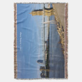 John A. Roebling Bridge gooien deken (Voorkant Verticaal)