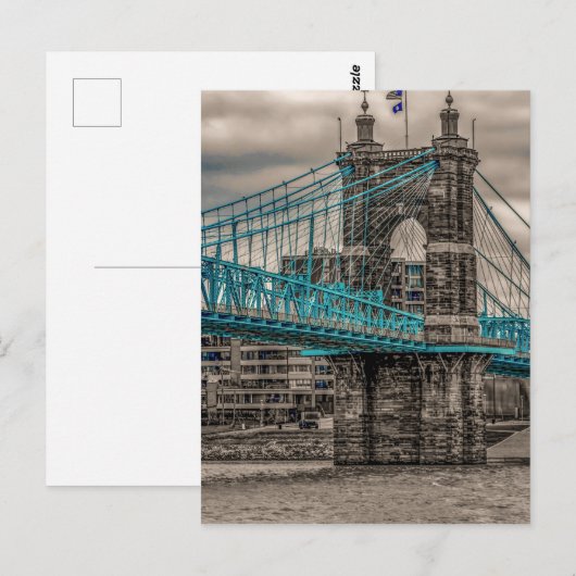 John A Roebling hangbrug 2 Briefkaart (Voorkant / Achterkant)