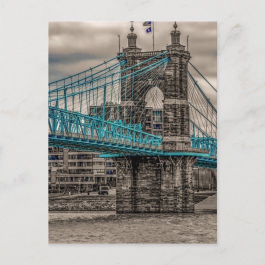 John A Roebling hangbrug 2 Briefkaart (Voorkant)