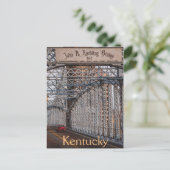 John A. Roebling Suspension Bridge Kentucky Vereni Briefkaart (Staand voorkant)