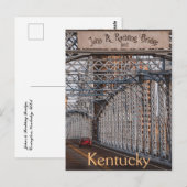 John A. Roebling Suspension Bridge Kentucky Vereni Briefkaart (Voorkant / Achterkant)