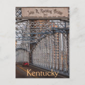 John A. Roebling Suspension Bridge Kentucky Vereni Briefkaart (Voorkant)