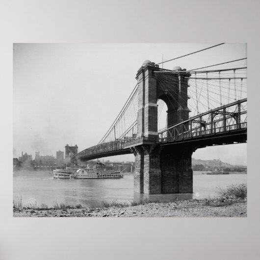 John A. Roebling Suspension Bridge Poster (Voorkant)