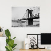 John A. Roebling Suspension Bridge Poster (Thuiskantoor)