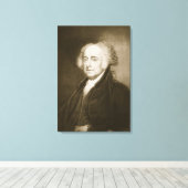 John Adams, 2e President van de Verenigde Staten v Canvas Afdruk (Insitu (Houten vloer))