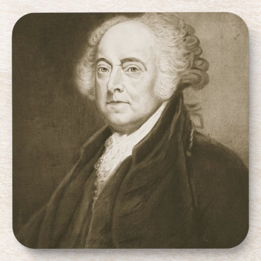 John Adams, 2e President van de Verenigde Staten v Drankjes Onderzetter (Voorkant)