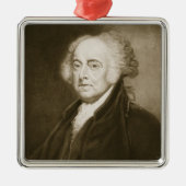 John Adams, 2e President van de Verenigde Staten v Metalen Ornament (Voorkant)