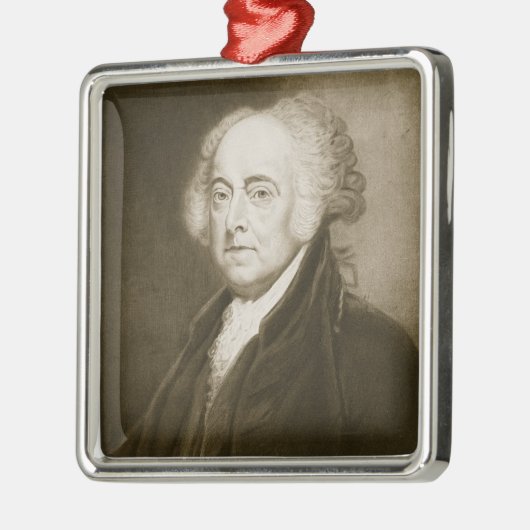 John Adams, 2e President van de Verenigde Staten v Metalen Ornament (Links)