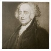 John Adams, 2e President van de Verenigde Staten v Tegeltje (Voorkant)
