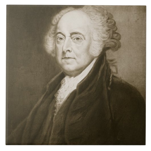 John Adams, 2e President van de Verenigde Staten v Tegeltje (Voorkant)
