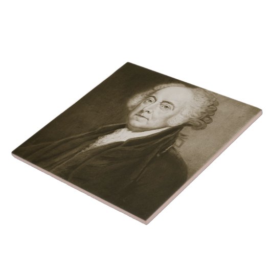 John Adams, 2e President van de Verenigde Staten v Tegeltje (Zijkant)
