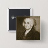 John Adams, 2e President van de Verenigde Staten v Vierkante Button 5,1 Cm (Voorkant /achterkant)