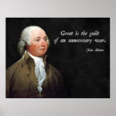 John Adams Anti-War Quote Poster (Voorkant)