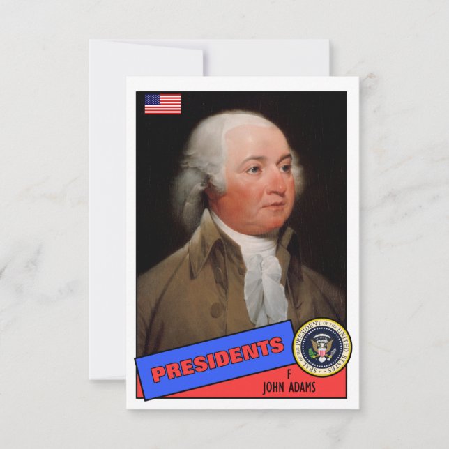John Adams Baseball Card (Voorkant)