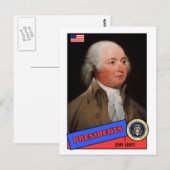 John Adams Baseball Card Briefkaart (Voorkant / Achterkant)