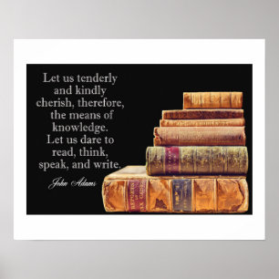John Adams citaat - Kennis Poster