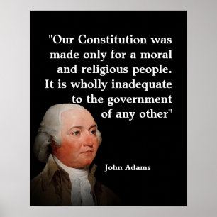 John Adams citaat over onze grondwet Poster