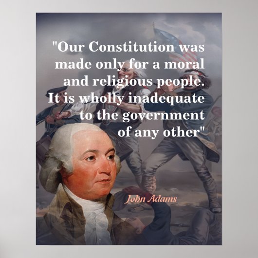 John Adams citaat over onze grondwet Poster (Voorkant)
