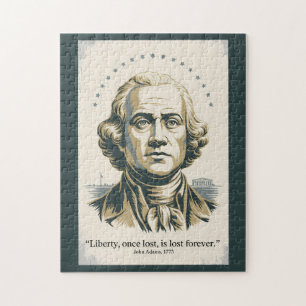 John Adams citaat tweede president illustratie Legpuzzel