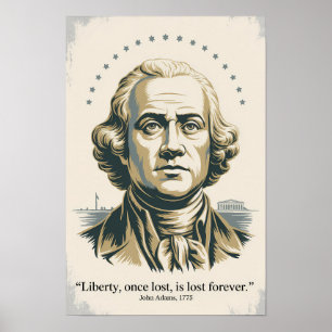 John Adams citaat tweede president illustratie Poster